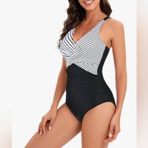 American Trends Women's Tummy Control 1pc Swimsuit